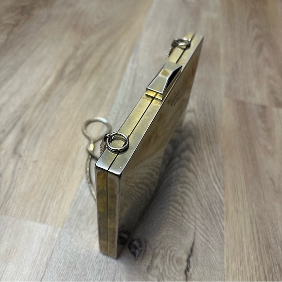 Kate Spade Madison Ave. Collection Emanuelle Gold Metal Mirror Clutch - Picture 6 of 16